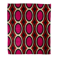 Flannel baca pokrivač uzorak sažetak geometrijski moderni retro kreativni šareni 1950-ih 1960-ih meka
