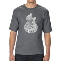Pop Art Muška majica visoke i duge umjetničke majice - Head Rock gitara