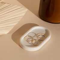 Ultra tanak set zvona za slaganje, uvidni prsten, prsten od dahtanih perlica, midi prsten - 18K zlato, 10