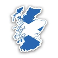 Škotska u obliku škotske zastava naljepnica zastava - samoljepljivi vinil - otporan na vremenske prilike - izrađene u SAD - Cross St Andrew