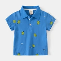 Dječja majica za djecu Crtani Dinosaur Ispis kratkog rukava s kratkim rukavima košulja za dječake, košulja