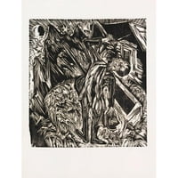 Ernst Ludwig Kirchner Black Ornate Wood Framed Double Matted Museum Art Print pod nazivom - Lovac na
