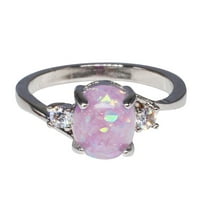 TUSCOM Exquisite ženski prsten ovalni rez vatrootporni nakit za rođendan, poklon bridalni prsten za zabavu