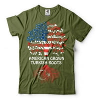 American Grown Turkhish Košulja Turska zastava Tee Turska Patriotska majica Američki turski pokloni