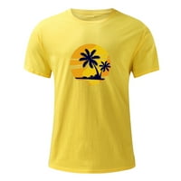 Muška ležerna majica kratkih rukava Moda Havajska zalazak sunca Ispis mišića Teretana Atletika Fit Duks