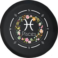 Rezervni poklopac guma Kompass Ribe Horoskop cvijeće pokriva kotači pogodni za SUV dodatnu opremu Prikolica RV pribor i mnoga vozila