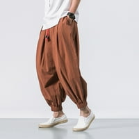 Harem pantalone za muškarce čvrste elastične struine navlake široke nogave hlače casual bagergy plus