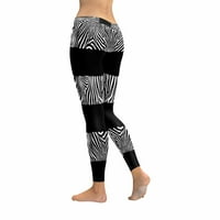 Moderna zebra otiska crne i bijele pruge rastezljive kaprim gamašem mršavim joga hlače xxl
