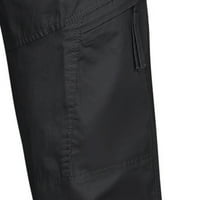 HFYIHGF Cargo Radne pantalone za muškarce Stretch s više džepova Klasične redovne fit elastične struke