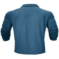 Niveer muškarci bluza dugi rukav vrhovi rever izrez polo majica klasična majica dolje T majice Denim
