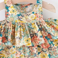 Djevojka za malinu Ljeto jesen cvjetna haljina Djevojke djevojke Djevojke casual odjeća haljina za djecu