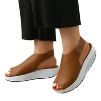 Advicinske tenske sandale za žene Ženski klizni klin sandala otvorena nožna peta patentni zatvarač nazad