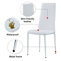 Kamilica za ručicu u obliku rešetke u obliku rešetke, dvosoban, dvodijelni set, uredska stolica, bijela