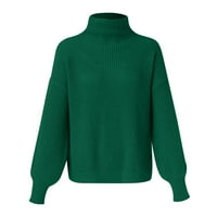 Durtebeua Turtleneck za žene dugim rukavima dugim rukavima vrhovi čvrste boje meko udobne kabele pletene pulover džempere