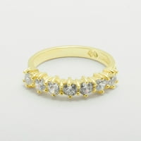 Britanci napravio 14k žuto zlatni kubični cirkoniji ženski vječni prsten - veličine opcija - veličine 9,75