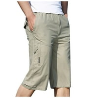 Teretne kratke hlače za muškarce ravno noga čvrsti sportovi kombinezon casual baggy rastezanje trčanje