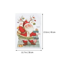 Frcolor listovi Santa Claus Prozor Clating Staklene zidne naljepnice Božić ukras