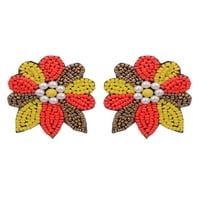 Crunchy Fashion Ručno izrađen prekrasan vjenčani cvjetni multikolor ogrlica od perle