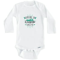 Neko u Louisville voli me Louisville Ky Skyline One Baby Bodysuit, 6-mjeseci bijeli