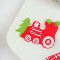 Njspdjh prije božićnih novih Santa Veliki Xmas Dekoracija stabala Štimlje vlak Božićne čarape za dječju