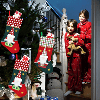 Božićne čarape, Božićni ukrasi za čarape za božićne vilice za obiteljski odmor Xmas Dekoracije za zabavu