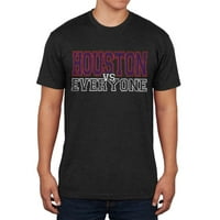 Houston vs Svi vintage uznemirene muške meke majica Vintage Black 2xl