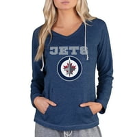 Ženski pojmovi Sport mornarice Winnipeg Jets Mainstream Terry Tri-Blend Dugi rukavi s kapuljačom