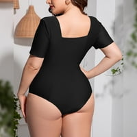 Lovskoo Plus Siličijski kupaći kostim za žene Bezbedna osip Oprema Labavi preveliki seksi visoki čvrsti bikini set jednodijelni setovi crni