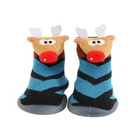 Woobling dojenčad božićne čarape prve šetačke čarape cipele meke gumene potcele podne papuče Xmas Plipper