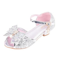 Dječje cipele s dijamantskim sandalama princeza cipele luk visoke pete pokazuju princeze cipele veličine