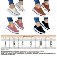 Welliumy Weons Walking Cipele Platform Ležerne prilike cipele na loaferima Uredski rad Zipper Comfort Black 5