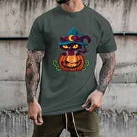 Muške majice 3D Halloween Print Modni kratki rukav Crewneck Ležerna majica Comfort Tee Top za muškarce