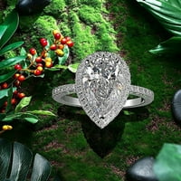 Prsten za ženska kap u obliku vodenog dijamanta u obliku dijamanta u obliku modnog šupljeg rezbarenja dijamantskih ženskih prstena