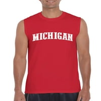 - Muška grafička majica bez rukava - Michigan