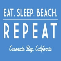 Coronado Bay, California, Jedite, Spavajte, Plaža, Ponavlja, jednostavno, plava