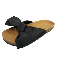 SHPWFBE papuče Wo modni luk kravate ravne debele donje pete sandale za plažu cipele muške papuče
