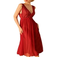 Eyicmarn ženska ljetna odjeća bez rukava bez rukava V-izrez Night Bucthown Cvjetni noćni adresi