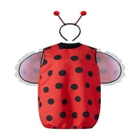 BMNMSL Halloween odrasli Kids LadyBug Cosplay Set LadyBug kostim haljina sa krilima za glavu