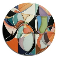 Art DesimanArt Pastel Color Boho Artwork I minimalizam metalna okrugla zidna umjetnost - disk od