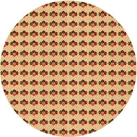 Ahgly Company u zatvorenom okruglom uzorkovima mahagonija smeđe prostirke, 5 'krug