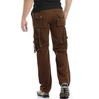 Teretne pantalone za muškarce na klirensu na otvorenom modni casual veliki višestruki džepni labavi alat Nosive elastične planinarske pantalone