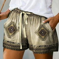 Ženski kratke hlače Atletski ljetni elastični struk trčanja za žene džepne hlače