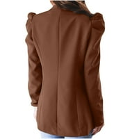 Levmjia ženska jakna za blejzer jakna poslovni kaput čvrsti kaput dugih rukava kaput od kardigana dugačke