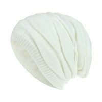 Zimska beanie hat unise modni puni u boji Ležerni pleteni topli plus baršunast vanjski pleteni poklopac