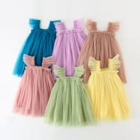 Haljine Casual Summer Sandress Casual Solid Color Tulle Dance Princess Cvjetna haljina za djecu Dječji Dječji Uskrsni poklon