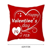 Valentinovo bacanje jastuka za bacanje crvene ljubavne slova breskve jastuk za ispis kože