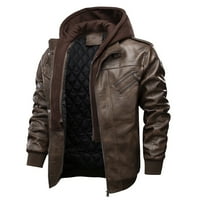 Ikevan Muška ležerna odjeća za motocikle prestala je topla jakna zadebljana odvojiva odvojiva kapuljača plus jakna od kafe 6