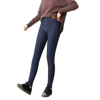 Adviicd Stretchy Business Casual Pants za ženske kratke hlače za žene Ženske posteljine hlače Ljetne casual kapri hlače široke noge Tulip Hem obrezive hlače tamnoplave m