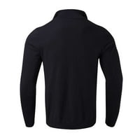 Entyinea Muški džemperi i pulovers Dressing Slim Fit Turtleneck džemper s dugim rukavima Basični pulover Top Ležerne prilike Pleted džemper Black XL