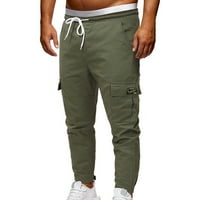 Aueoe velike i visoke teretne hlače za muškarce teretni hlače modni muški sport jogging pantne casual